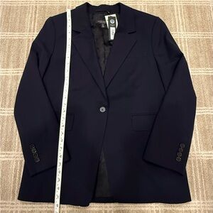 NWT - Banana Republic Navy Siena Slim Italian Wool Blazer Size 14P Women’s